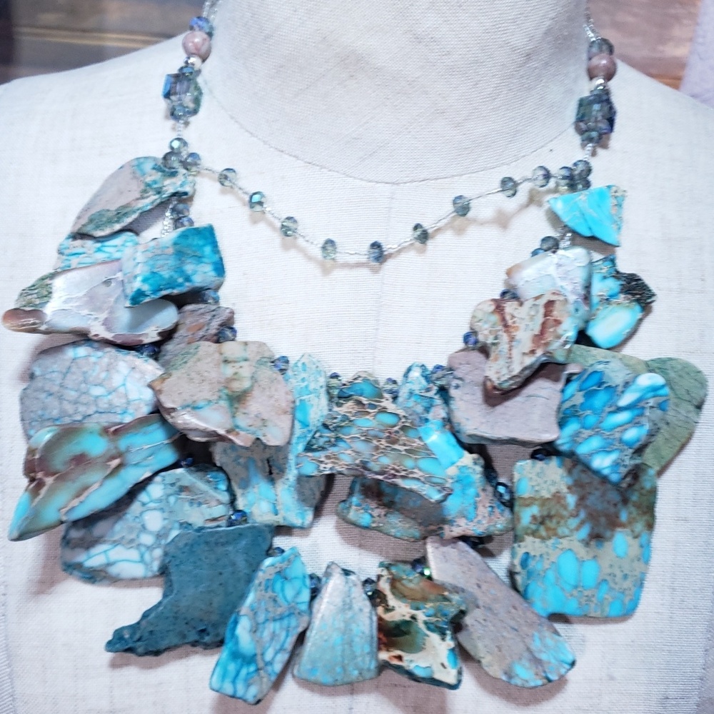 Blue Stone Bib